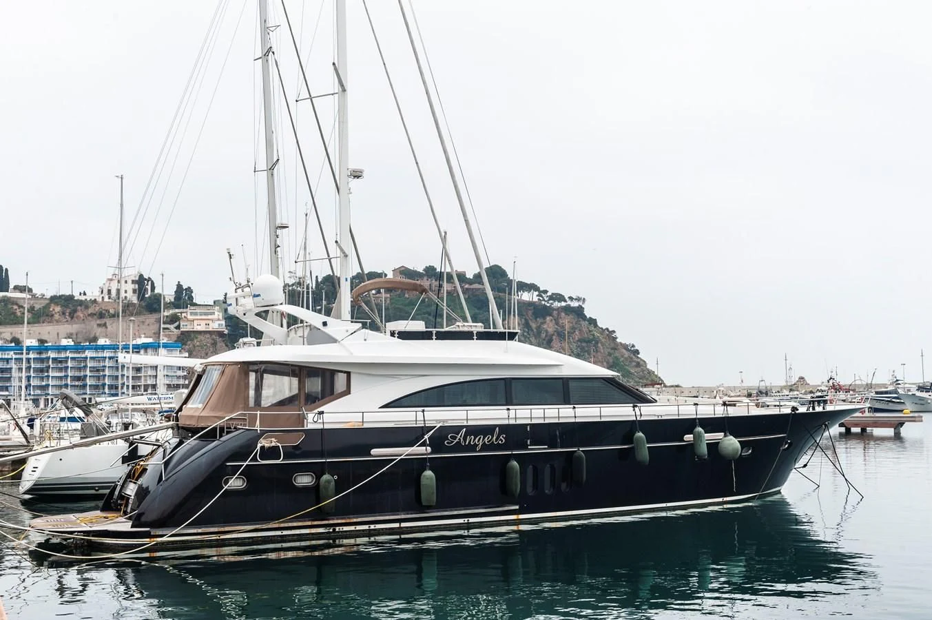 a boat in the water aboard ANGELS Yacht for Sale