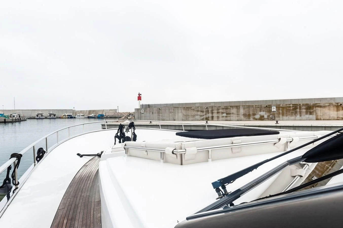 a person on a bike on a bridge over water aboard ANGELS Yacht for Sale