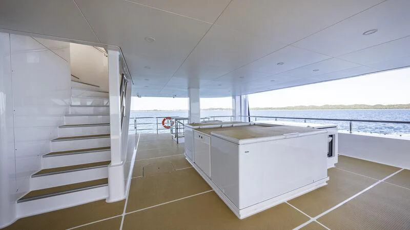 a room with a large white shelf aboard CHARLEY 2 Yacht for Sale