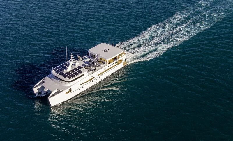 a ship in the water aboard CHARLEY 2 Yacht for Sale