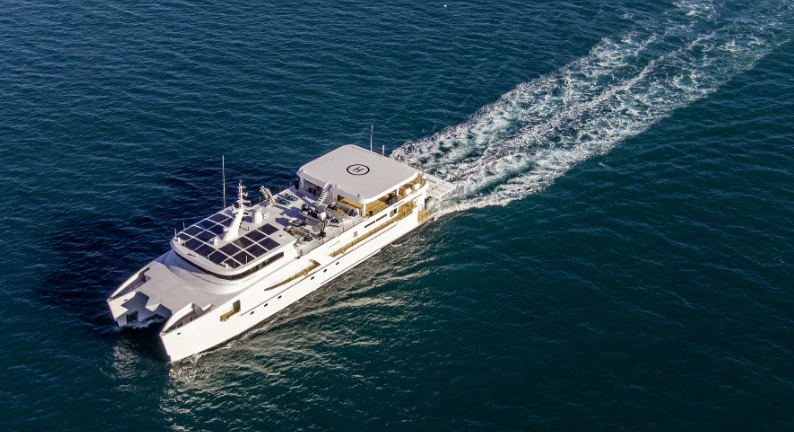 a ship in the water aboard CHARLEY 2 Yacht for Sale