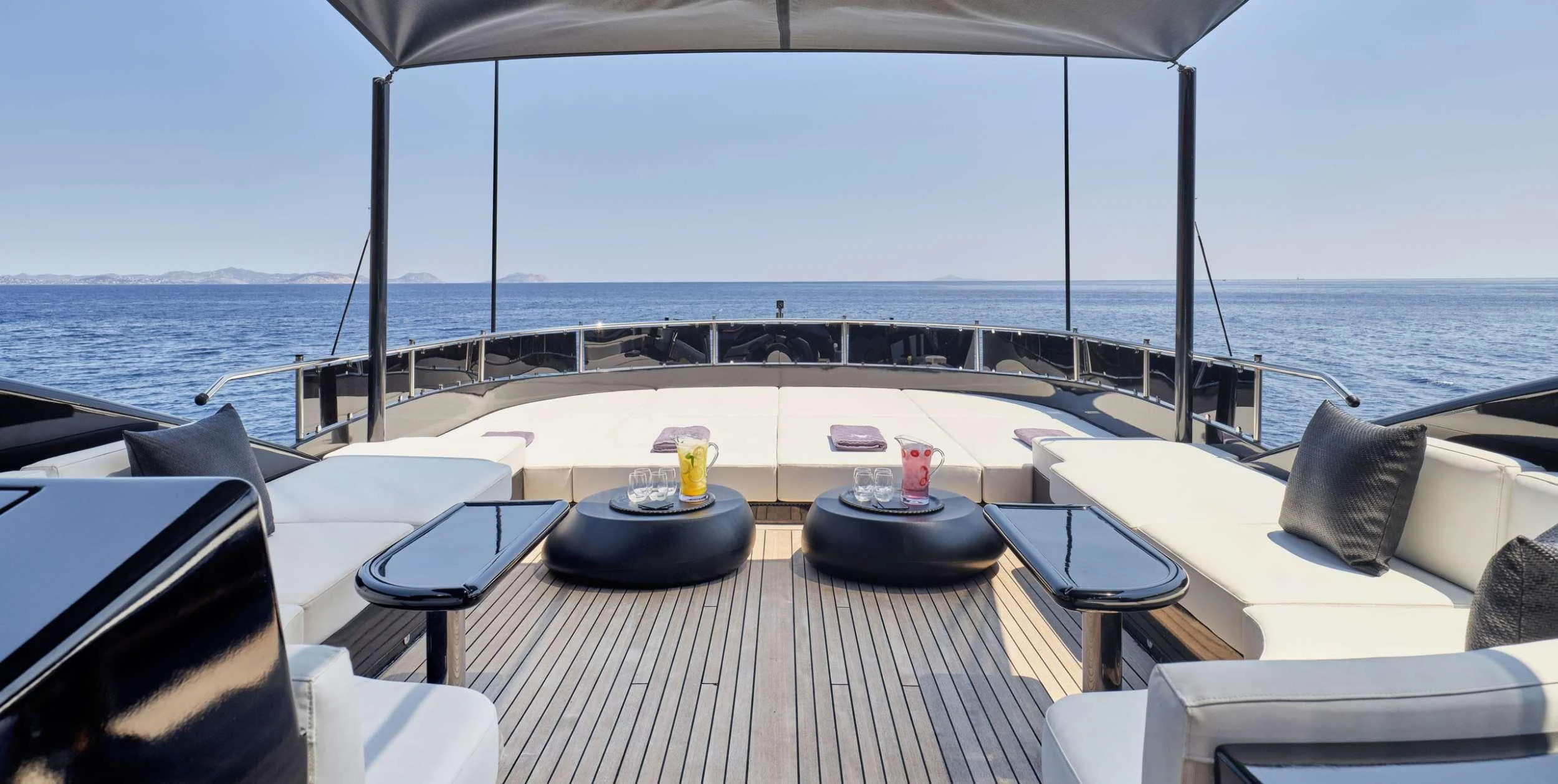 a table on a boat aboard ABILITY Yacht for Sale
