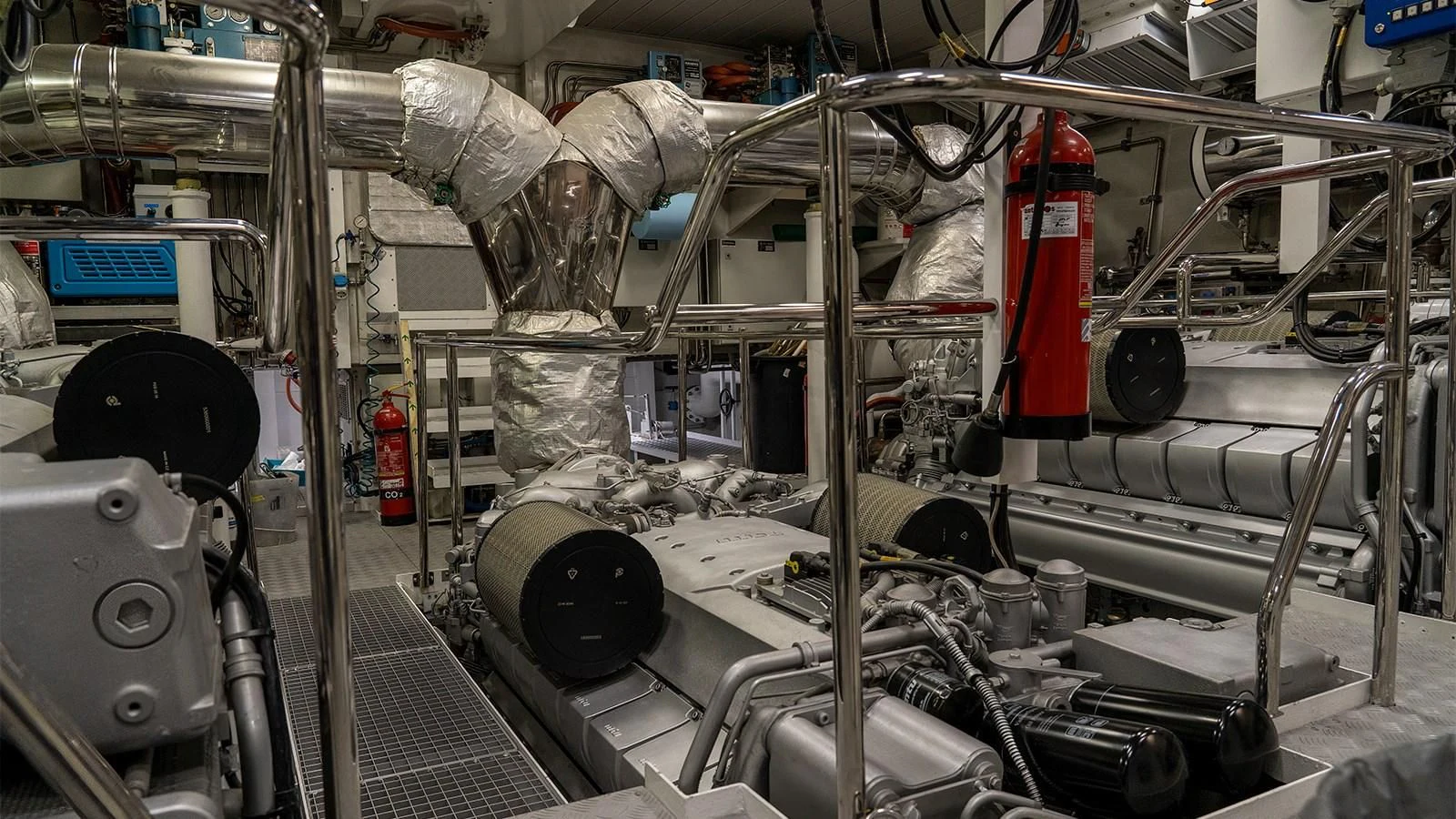 a machine with a large metal cylinder aboard ABILITY Yacht for Sale