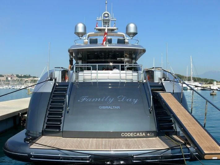 a large ship docked aboard ABILITY Yacht for Sale