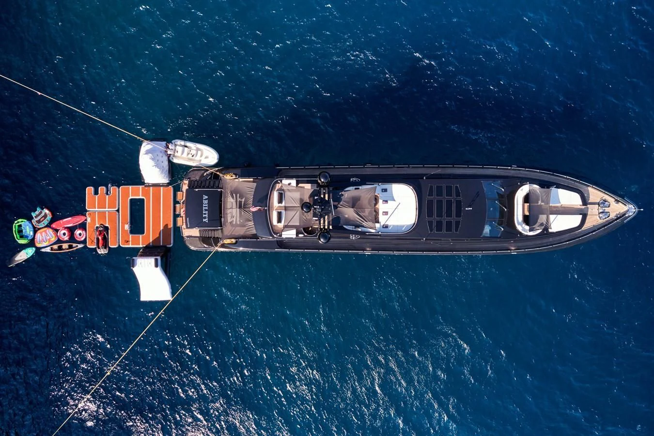 a satellite in space aboard ABILITY Yacht for Sale