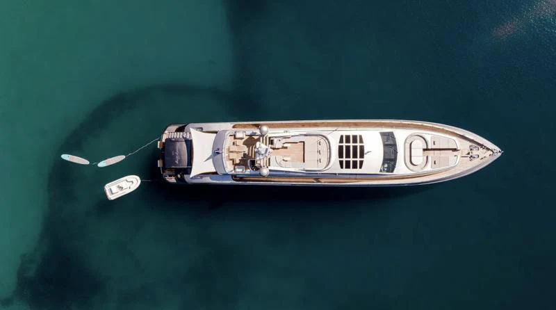 a model of a space ship aboard ABILITY Yacht for Sale