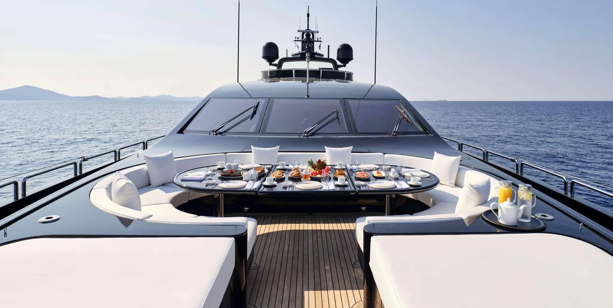 a boat on a deck aboard ABILITY Yacht for Sale