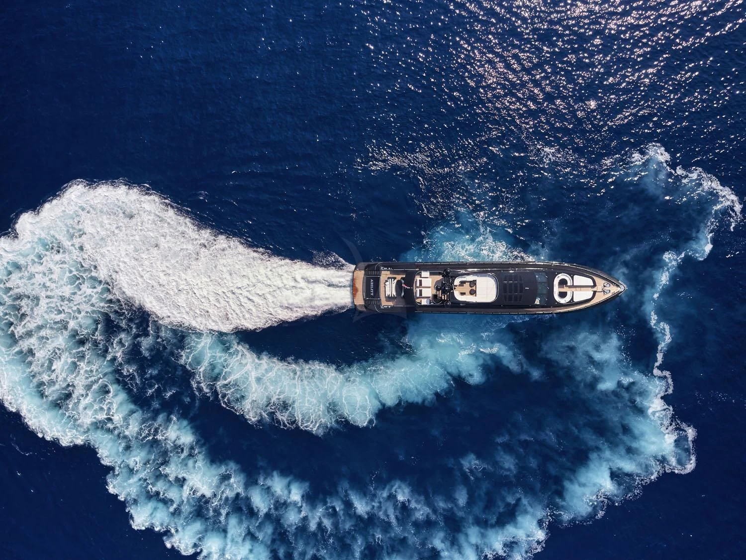 a metal object floating in the water aboard ABILITY Yacht for Sale