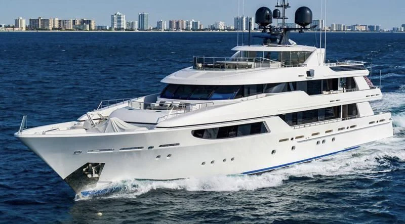 a white yacht on the water aboard SEANASH Yacht for Sale