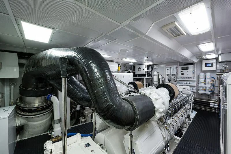 a large machine in a room aboard SEANASH Yacht for Sale