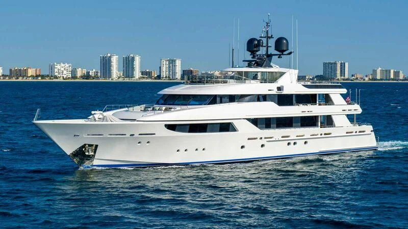 a white yacht in the water aboard SEANASH Yacht for Sale