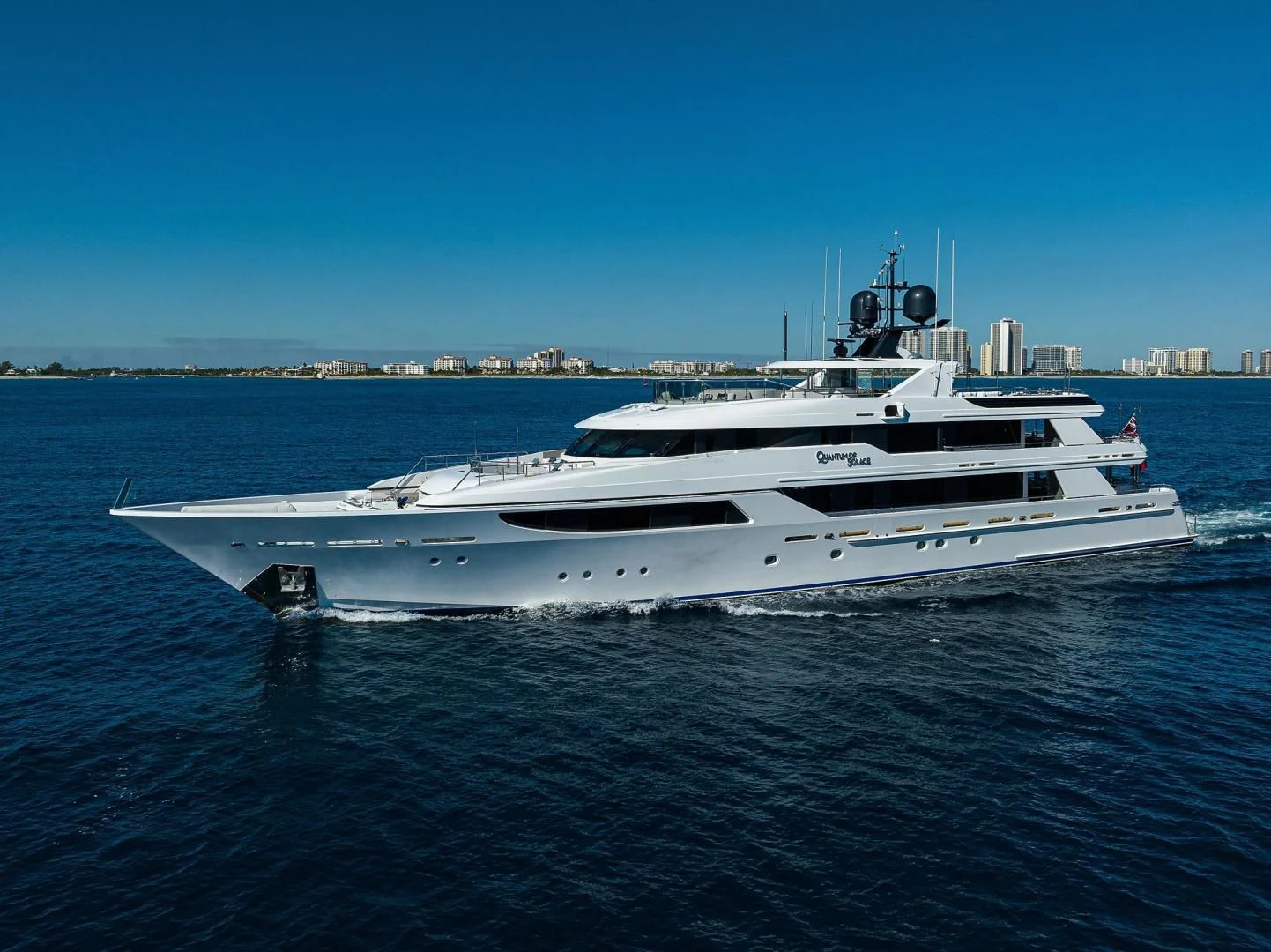 a white yacht on the water aboard SEANASH Yacht for Sale