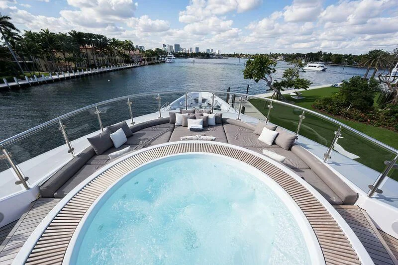 a large swimming pool aboard SEANASH Yacht for Sale