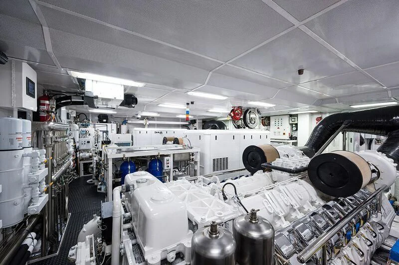 a room full of machinery aboard SEANASH Yacht for Sale