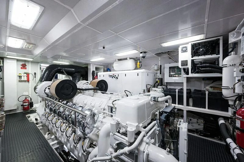 a room with machinery aboard SEANASH Yacht for Sale