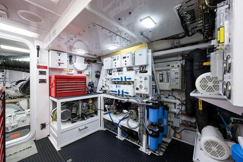 a room with machinery and equipment aboard SEANASH Yacht for Sale