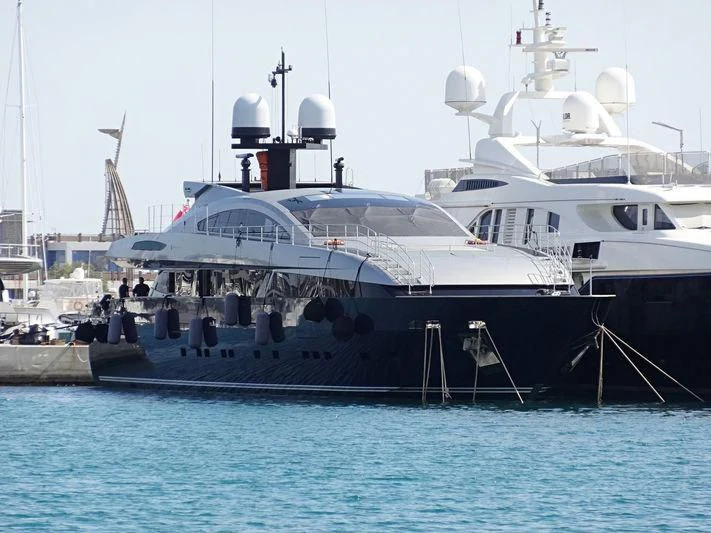 a group of boats are parked in the water aboard LUCKY ME YACHT ACADEMY Yacht for Sale