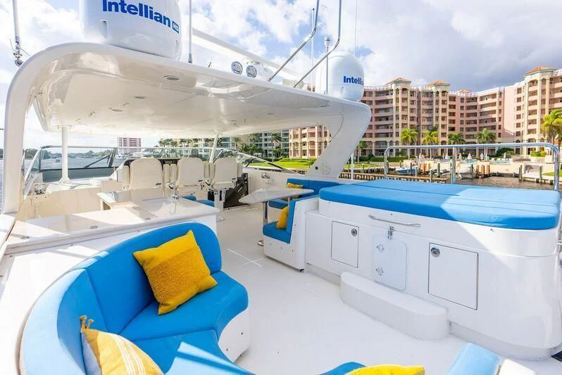 a boat on the water aboard BOOGIE BABE IV Yacht for Sale