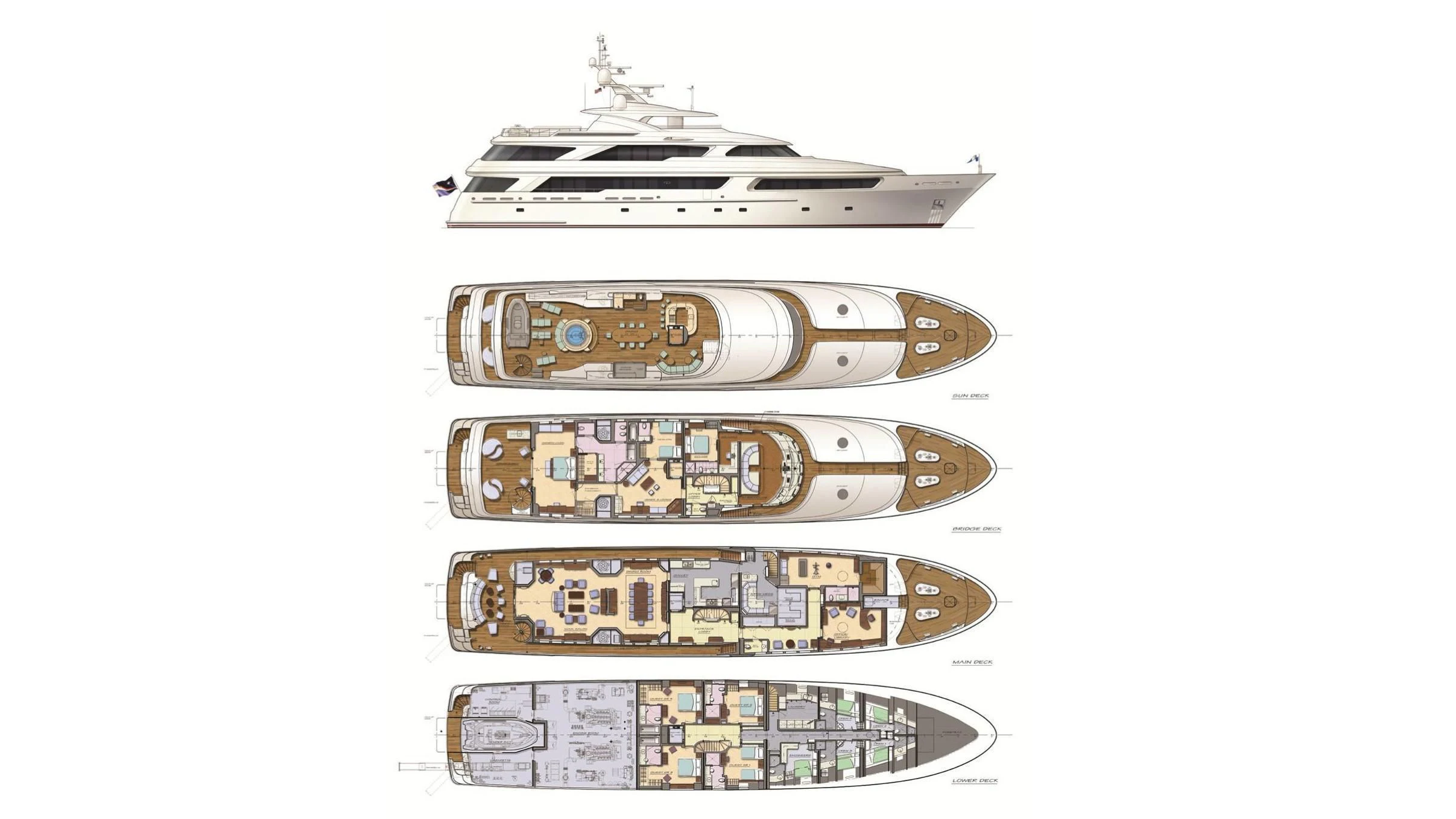 a couple of gold and silver metal rectangular objects aboard CHIRON Yacht for Sale