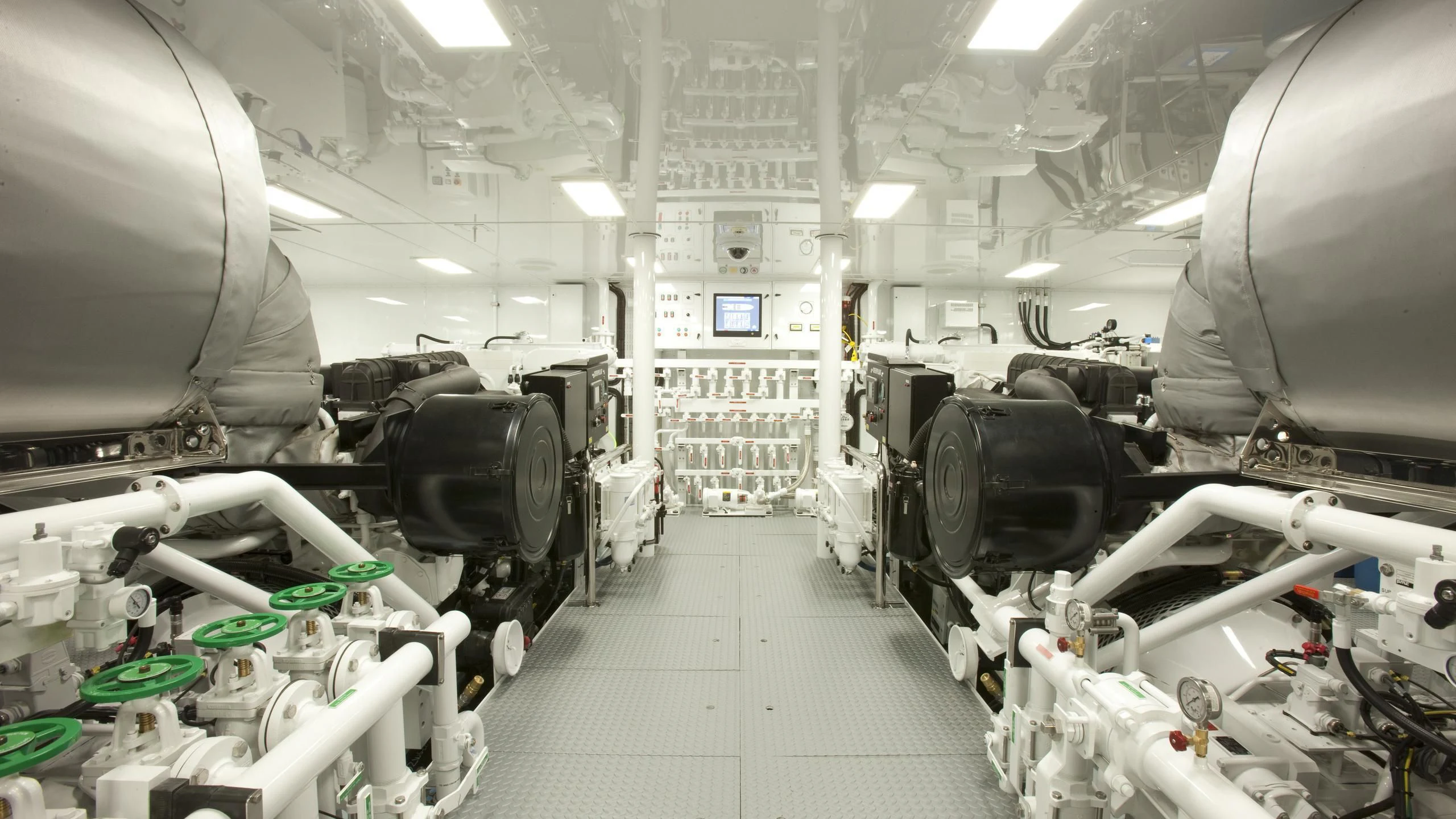 a room with machines and equipment aboard CHIRON Yacht for Sale