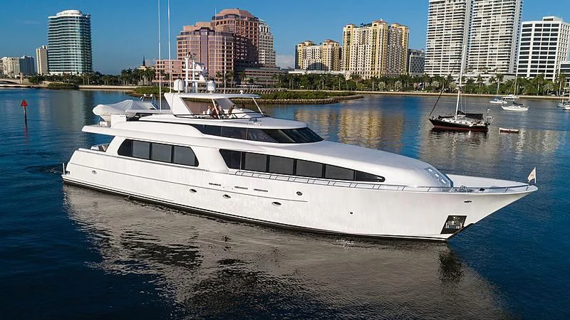 a boat in the water aboard THE BEELIEVER Yacht for Sale