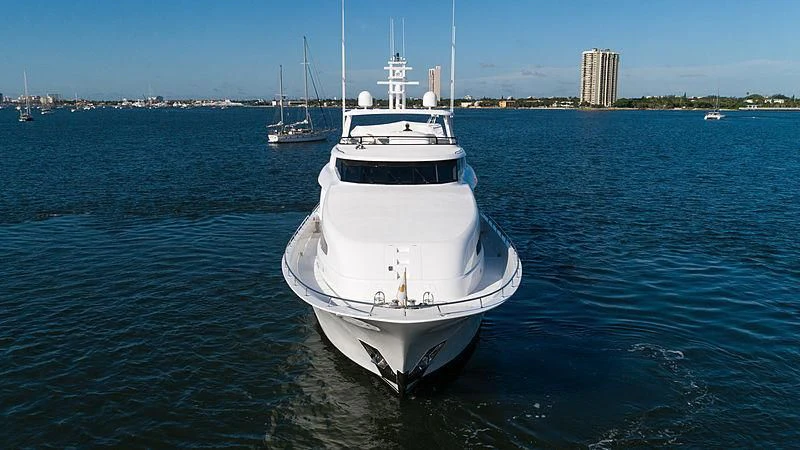 a boat in the water aboard THE BEELIEVER Yacht for Sale