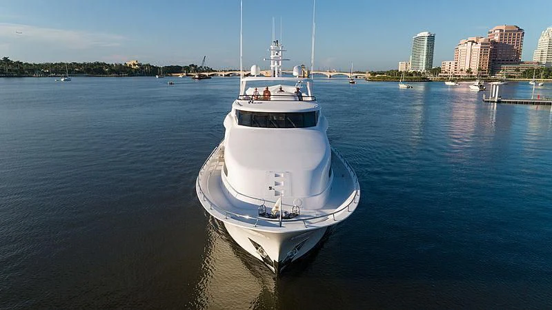 a boat in the water aboard THE BEELIEVER Yacht for Sale