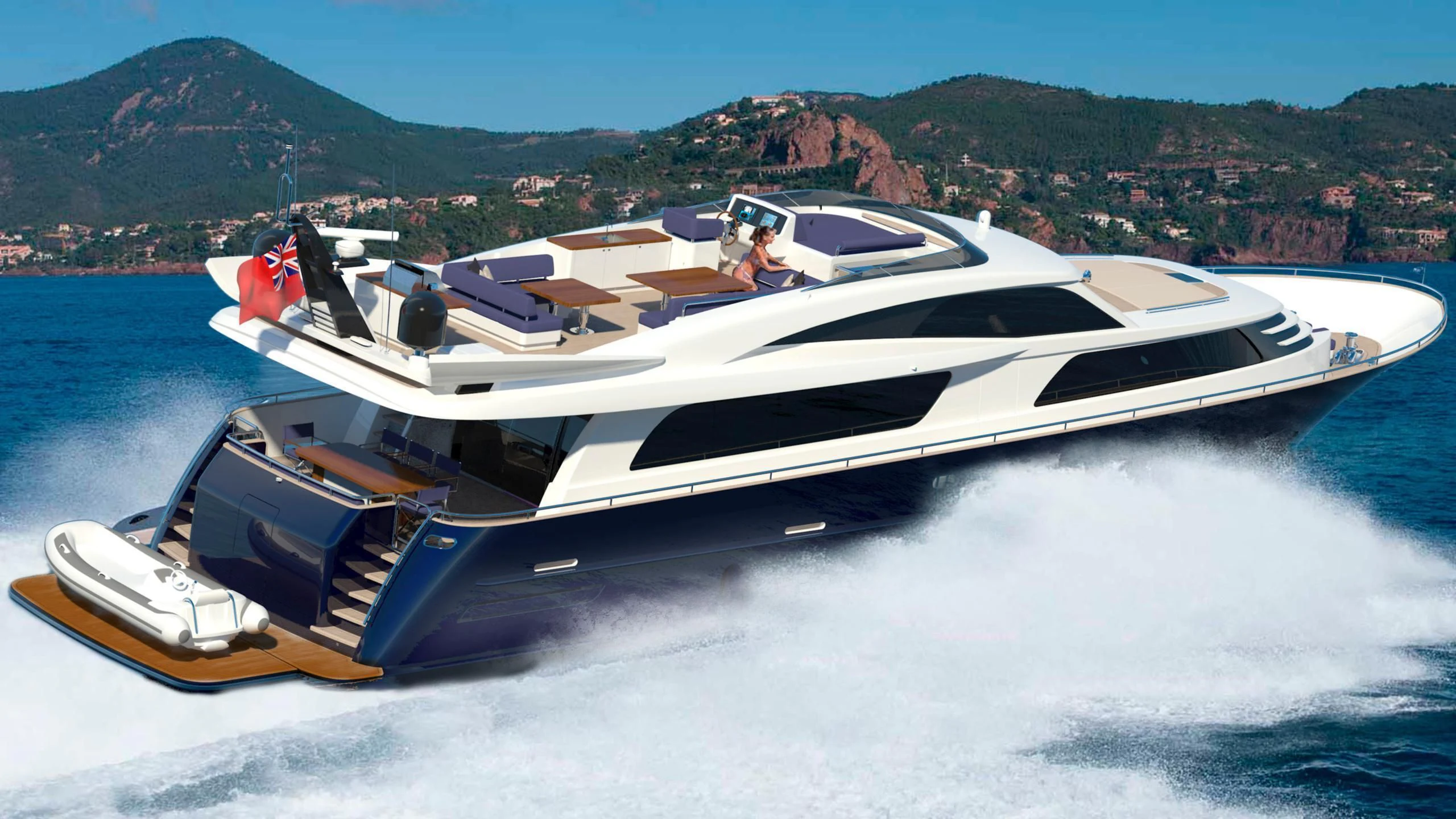 a boat on water aboard FORUM Yacht for Sale