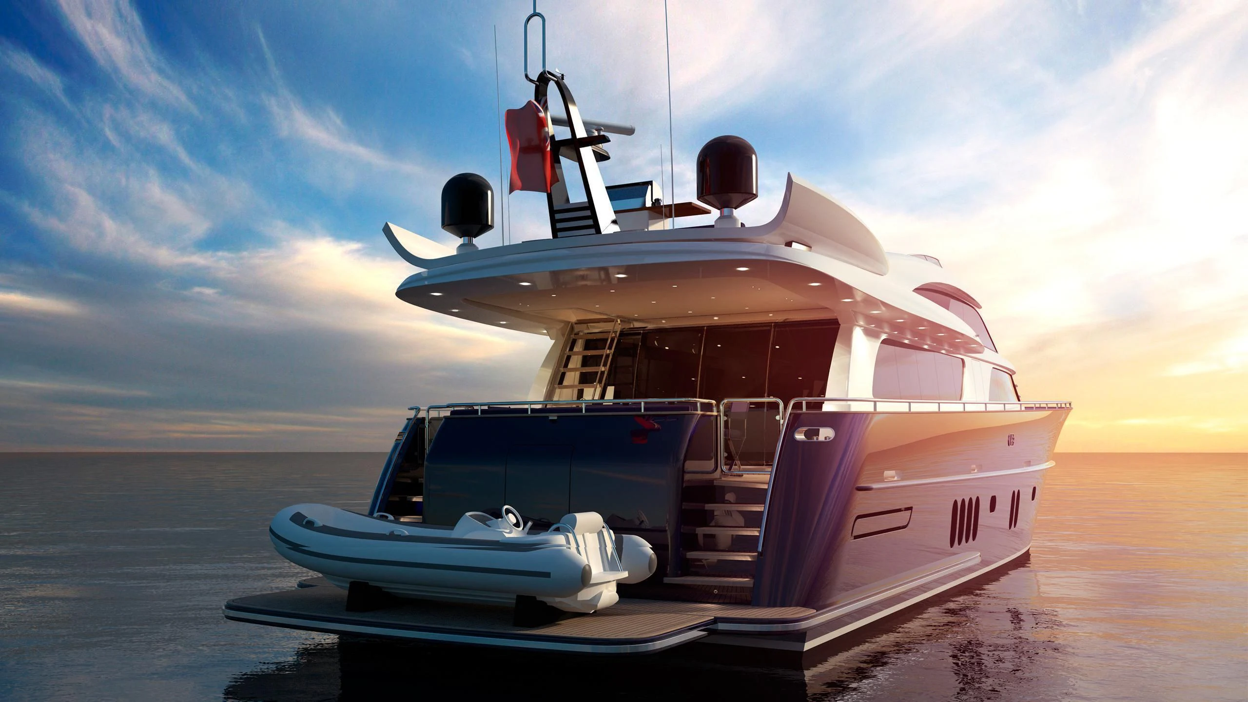 a boat on a beach aboard FORUM Yacht for Sale