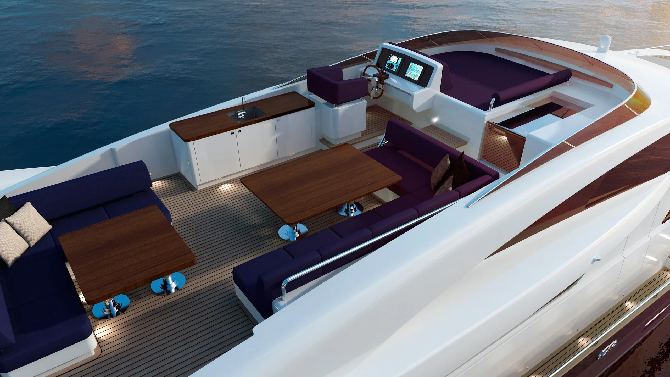 a boat on the water aboard FORUM Yacht for Sale