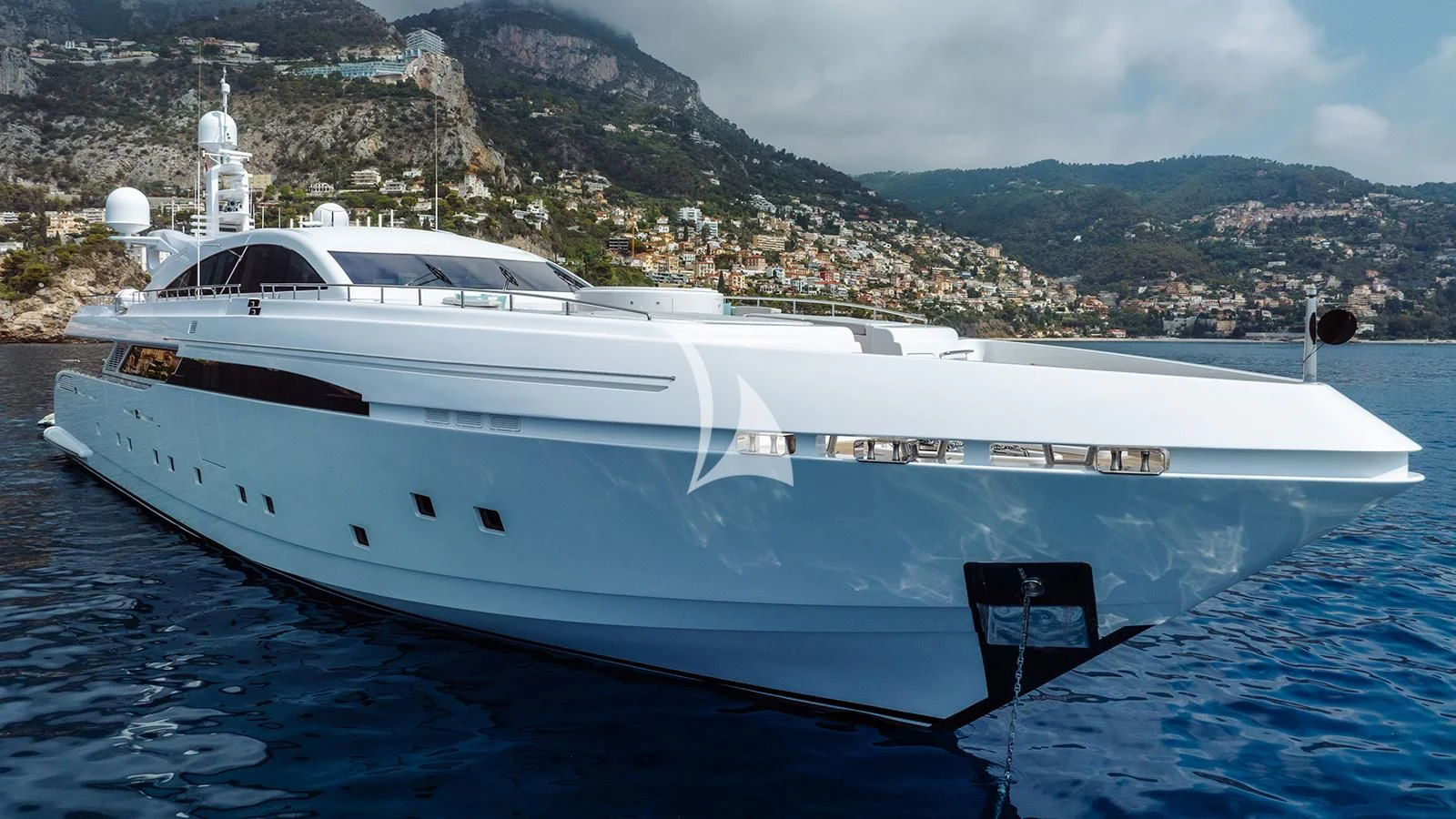 a white yacht in the water aboard BON VIVANT Yacht for Sale