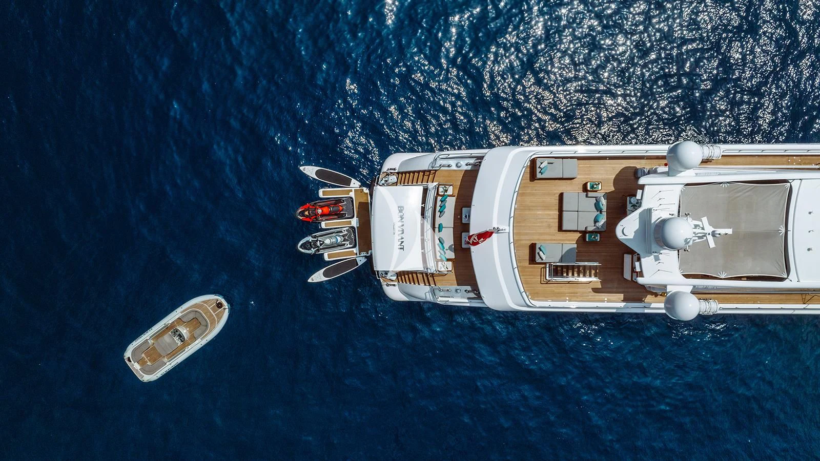 a satellite in space aboard BON VIVANT Yacht for Sale