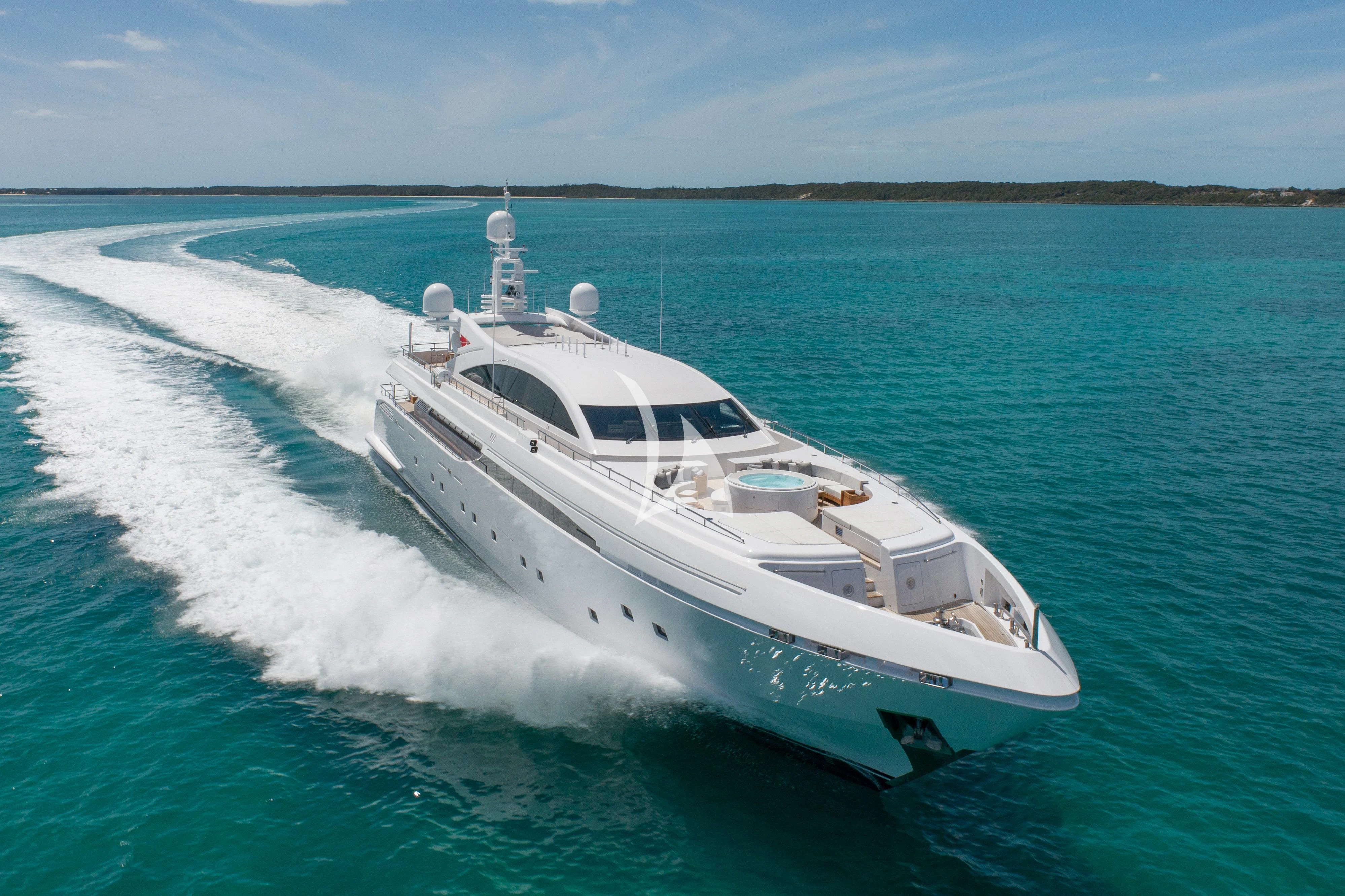 a boat on the water aboard BON VIVANT Yacht for Sale