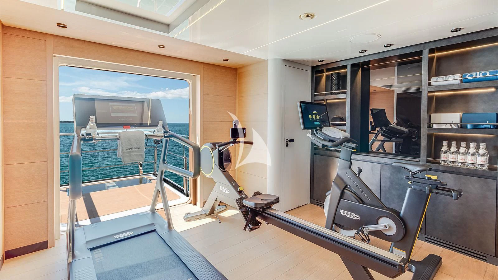 a room with equipment and equipment aboard BON VIVANT Yacht for Sale