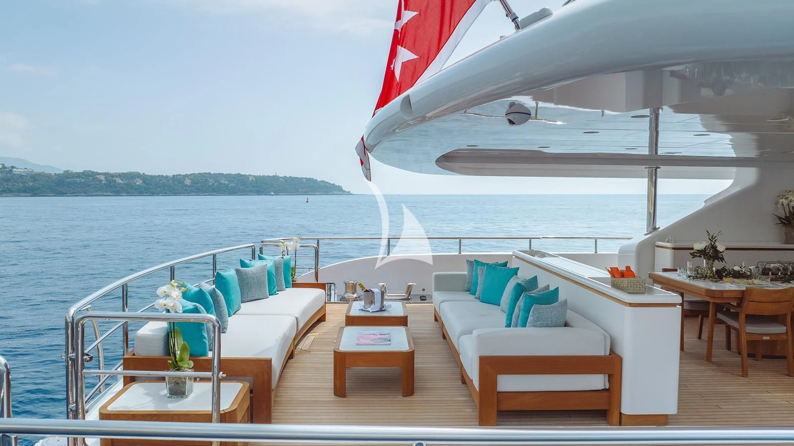 a boat on the water aboard BON VIVANT Yacht for Sale