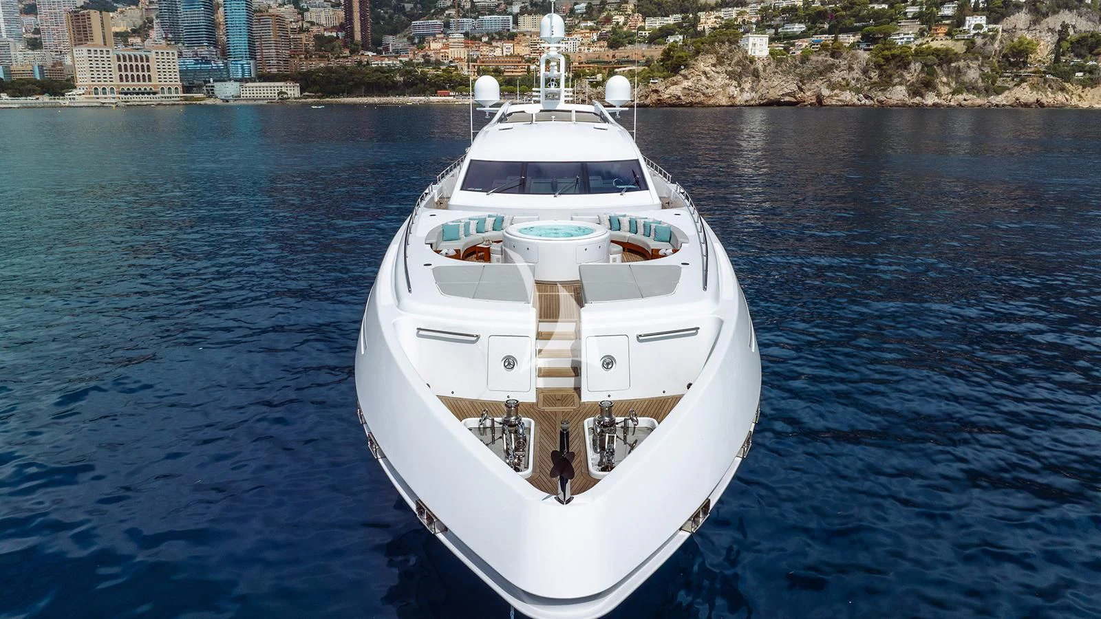 a white yacht in the water aboard BON VIVANT Yacht for Sale