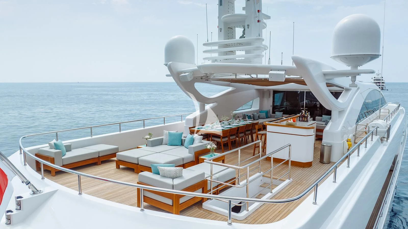 a boat on the water aboard BON VIVANT Yacht for Sale