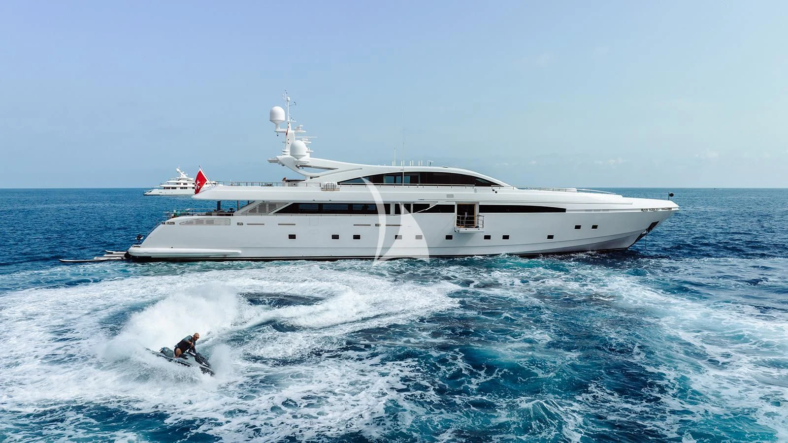 a boat on the water aboard BON VIVANT Yacht for Sale