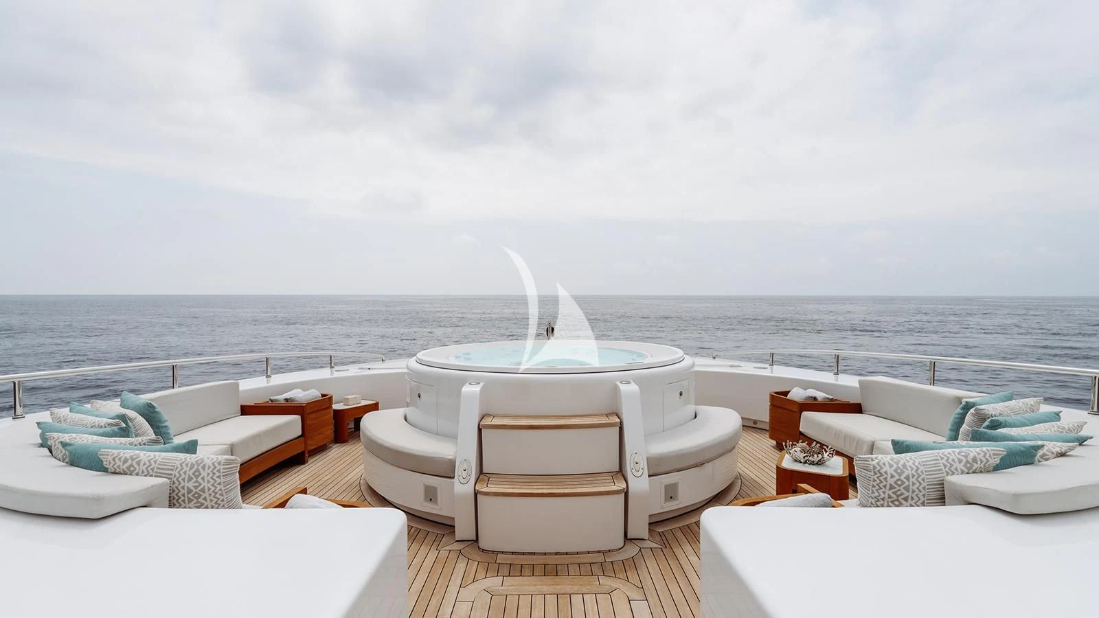 a boat on a deck aboard BON VIVANT Yacht for Sale