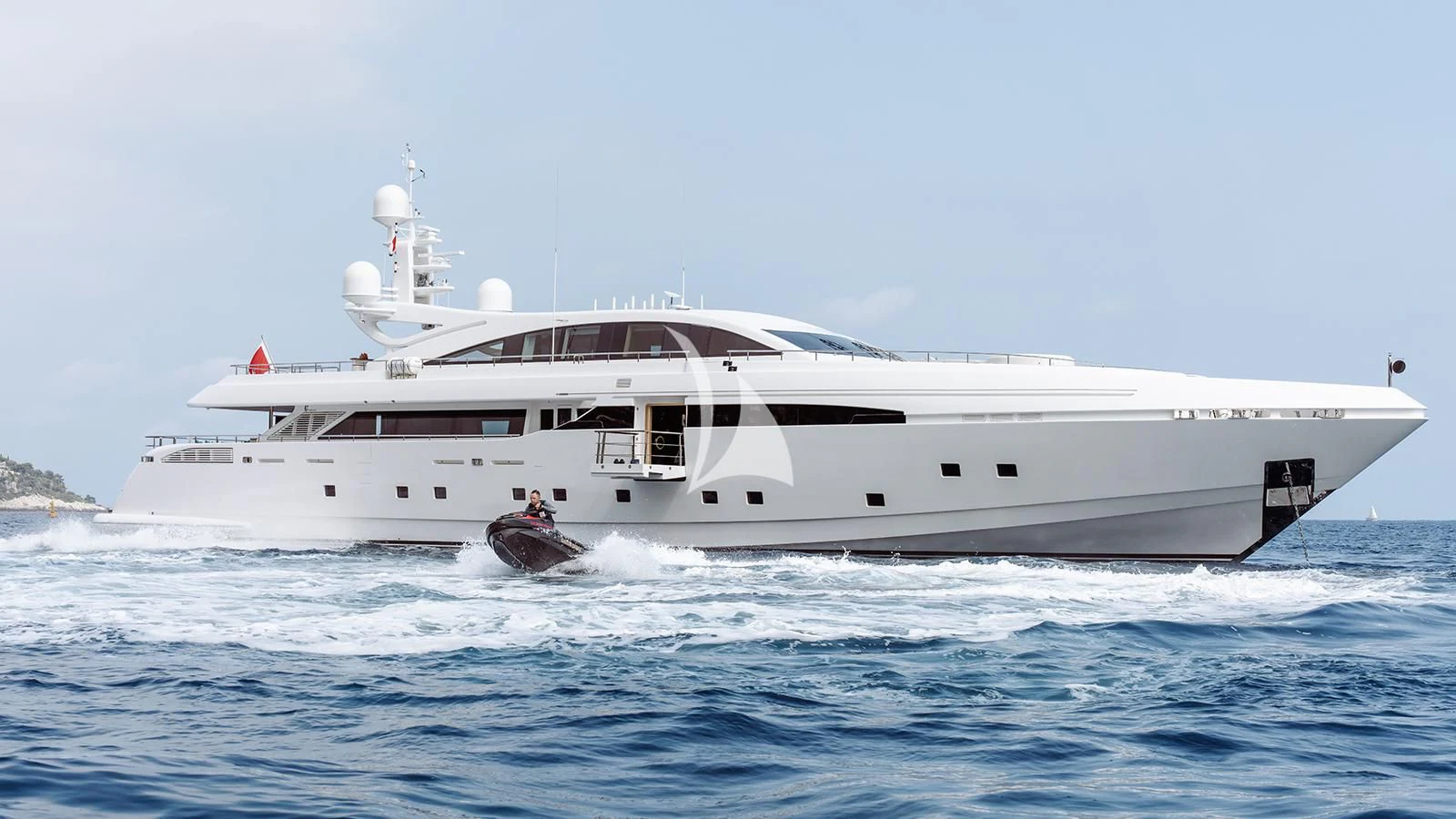 a boat on the water aboard BON VIVANT Yacht for Sale