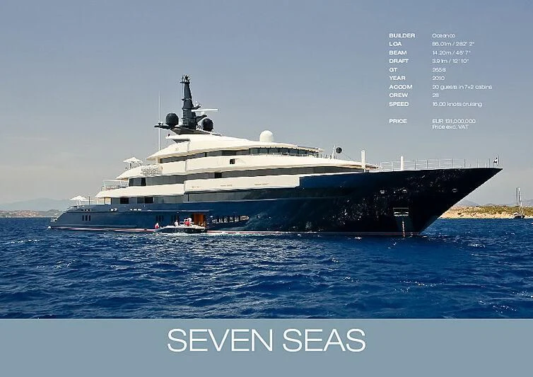 a large ship in the water aboard MAN OF STEEL Yacht for Charter