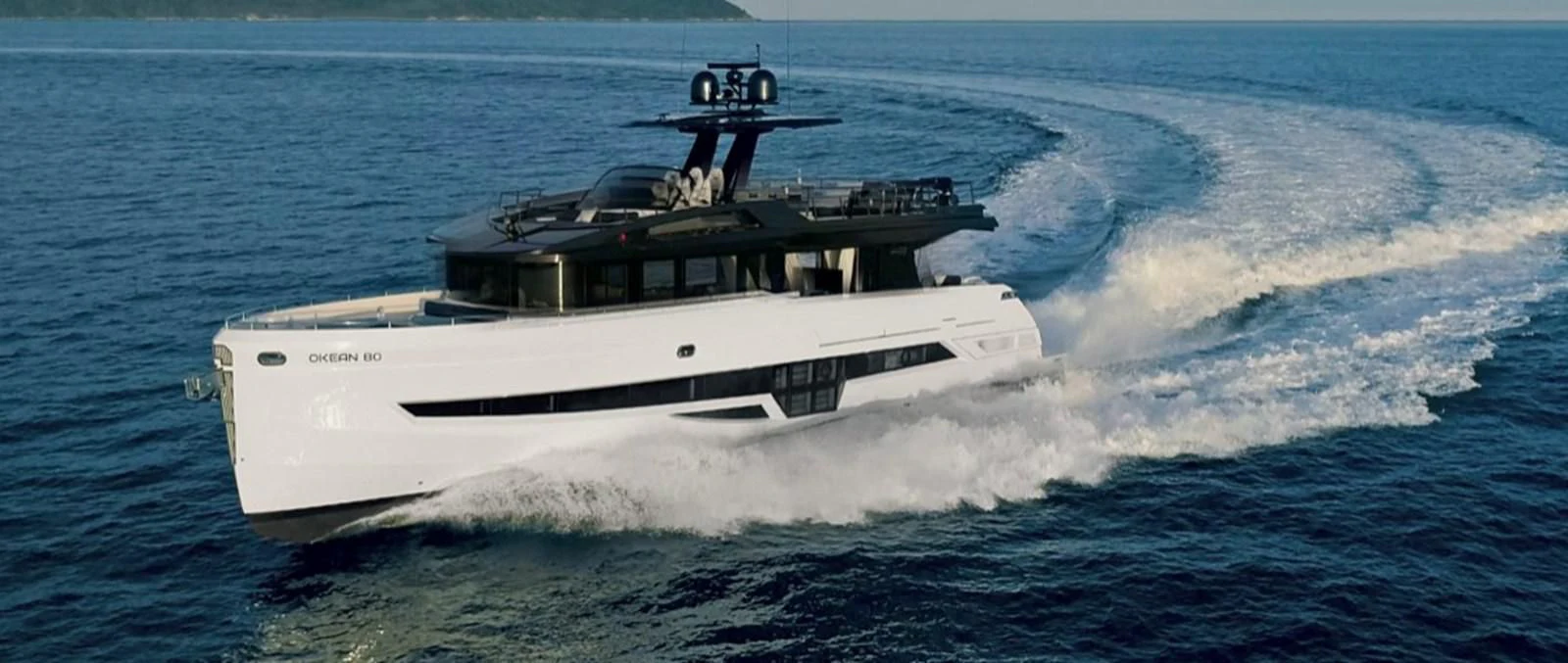 a ship in the water aboard OKEAN 80/01 Yacht for Sale