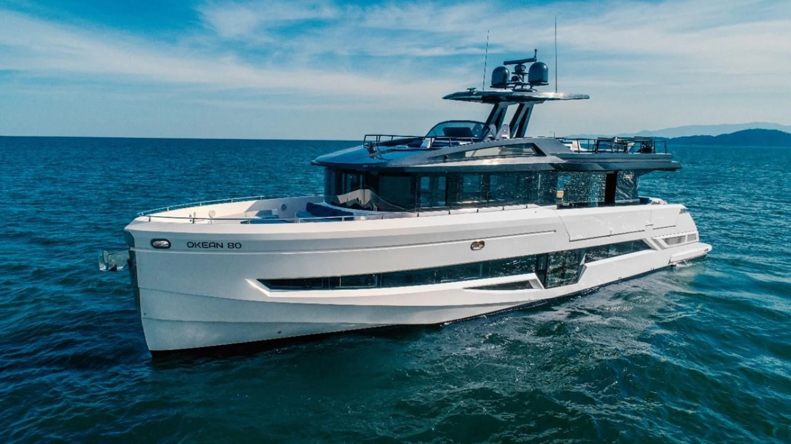 a boat in the water aboard OKEAN 80/01 Yacht for Sale