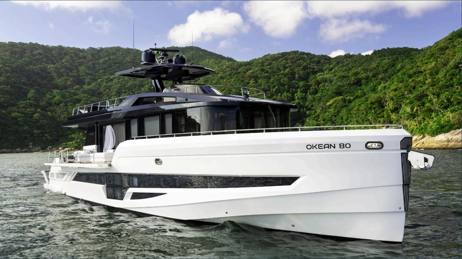 a boat on the water aboard OKEAN 80/01 Yacht for Sale