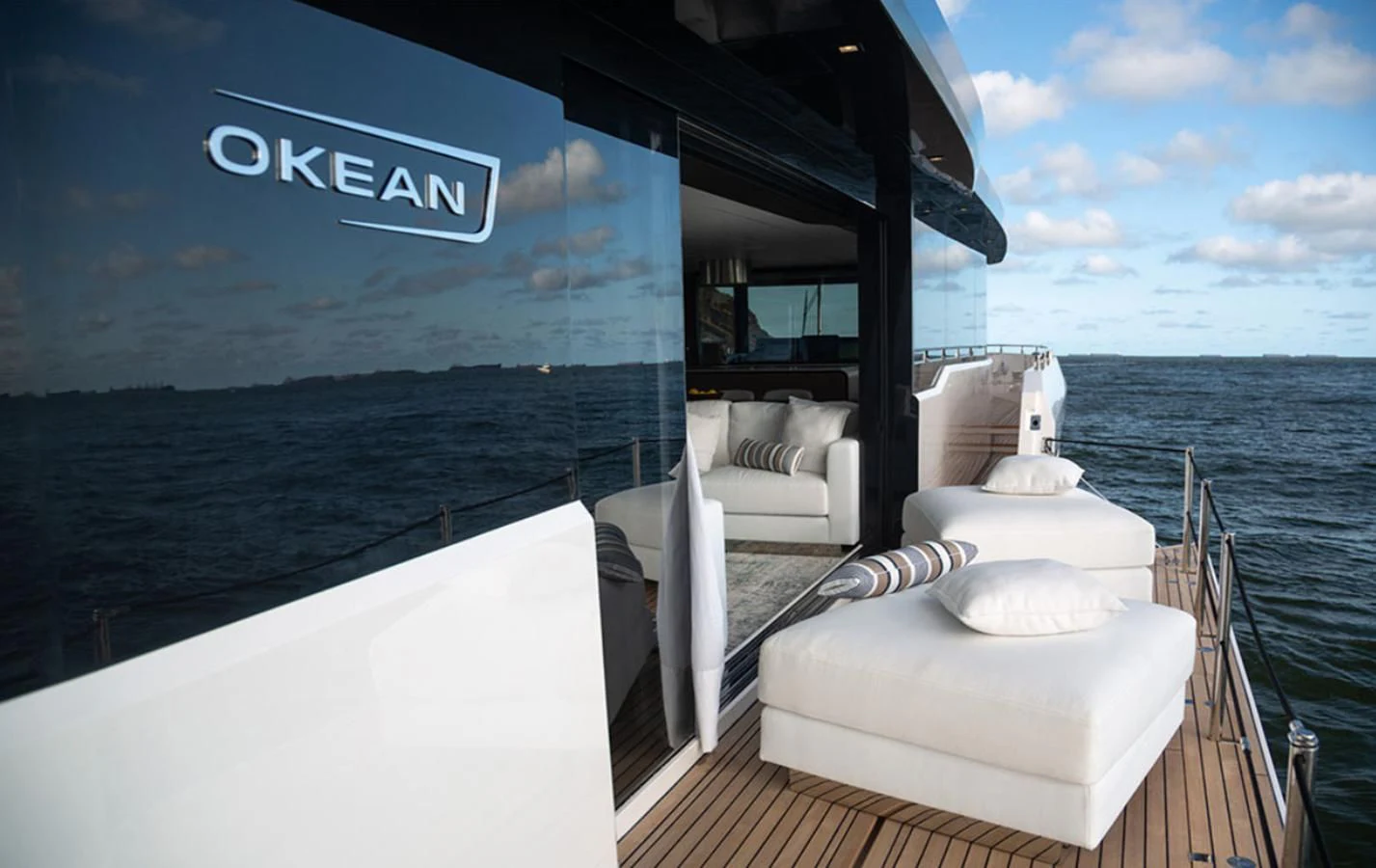 a boat on the water aboard OKEAN 80/01 Yacht for Sale