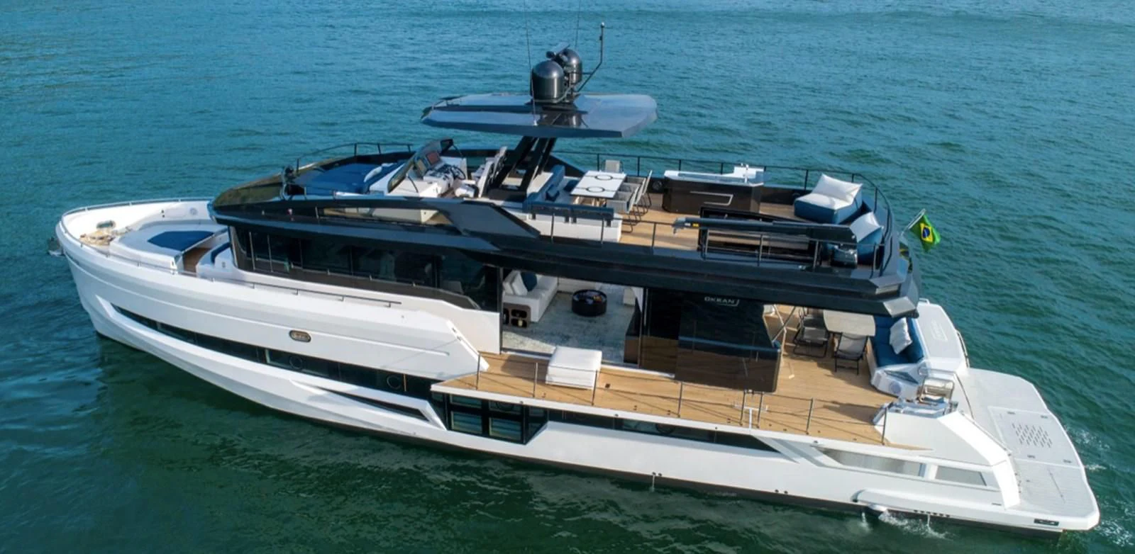 a boat on the water aboard OKEAN 80/01 Yacht for Sale