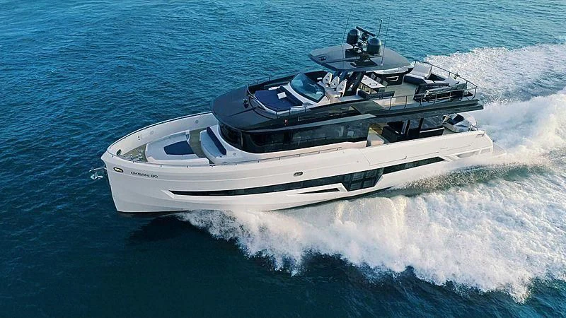 a boat on the water aboard OKEAN 80/01 Yacht for Sale