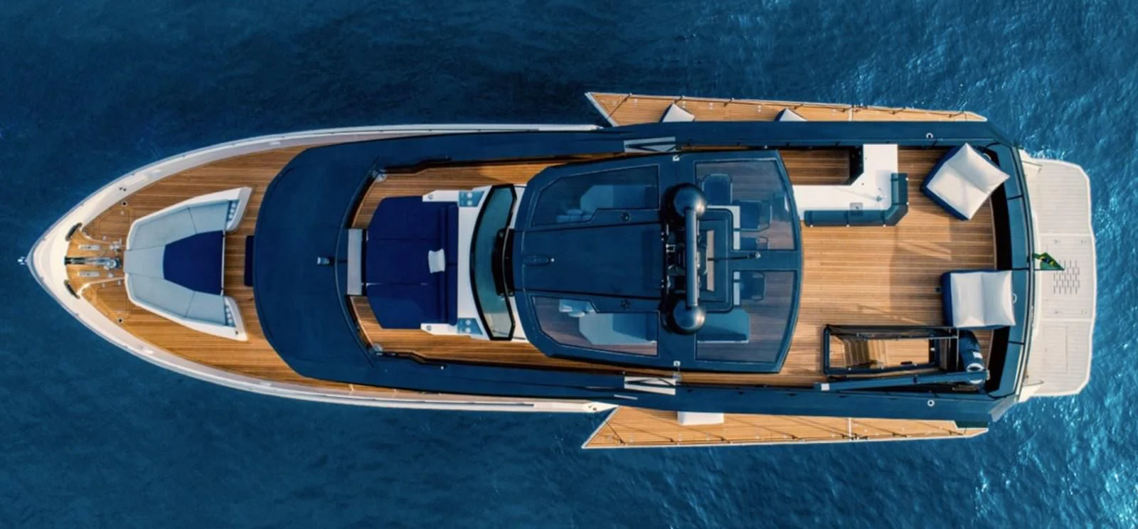 a satellite in space aboard OKEAN 80/01 Yacht for Sale