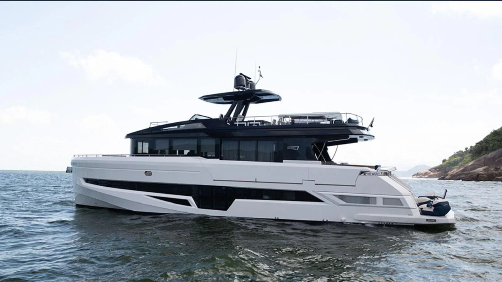 a boat in the water aboard OKEAN 80/01 Yacht for Sale