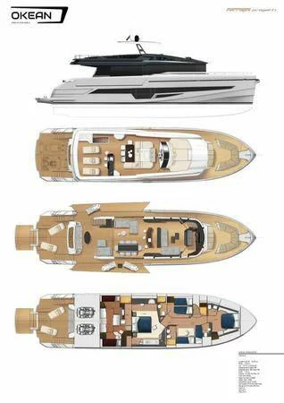 a diagram of a building aboard OKEAN 80/01 Yacht for Sale